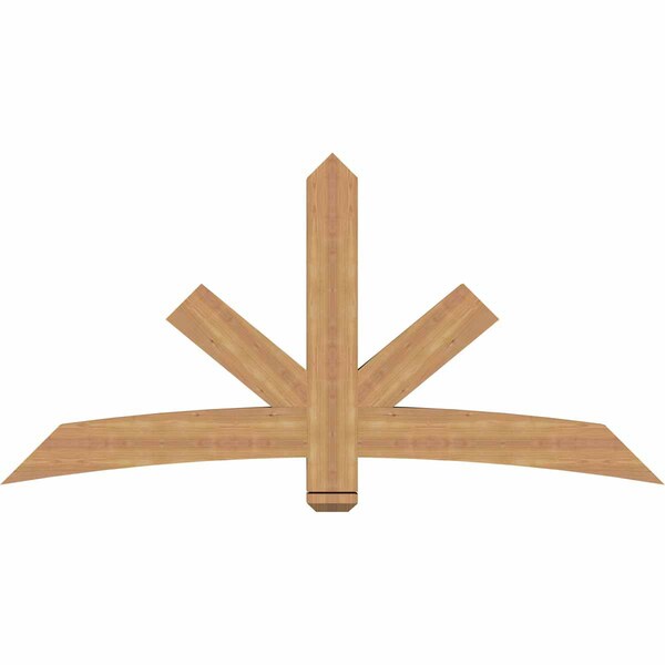 Ekena Millwork Alberta Smooth Timber Gable Bracket, Western Red Cedar, 72"W x 36"H x 3 1/2"D x 5 1/2"F, 12/12 Pitch GBW072X36X0406ALB00SWR - main